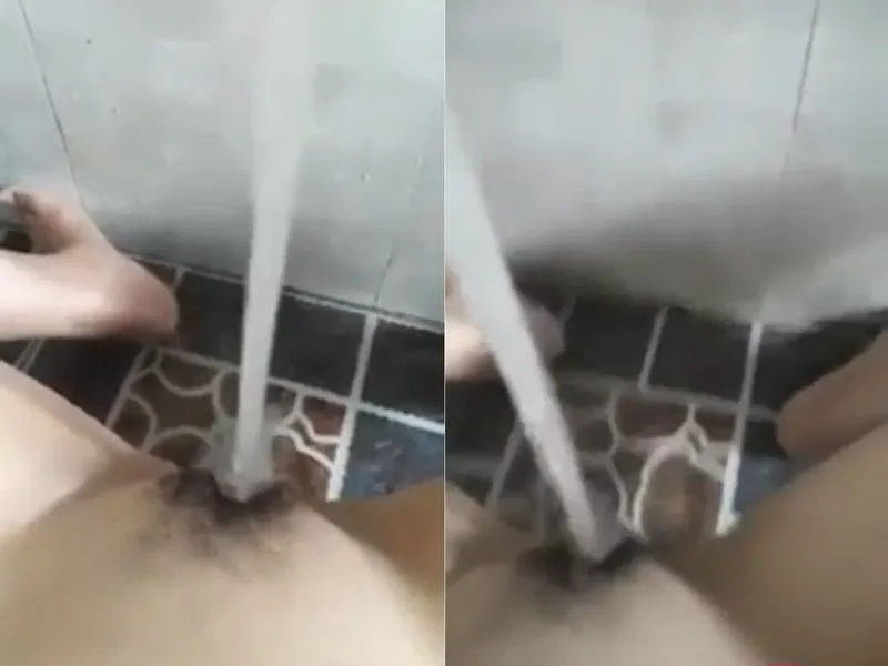 Con ghệ tự sướng cực mạnh với vòi nước